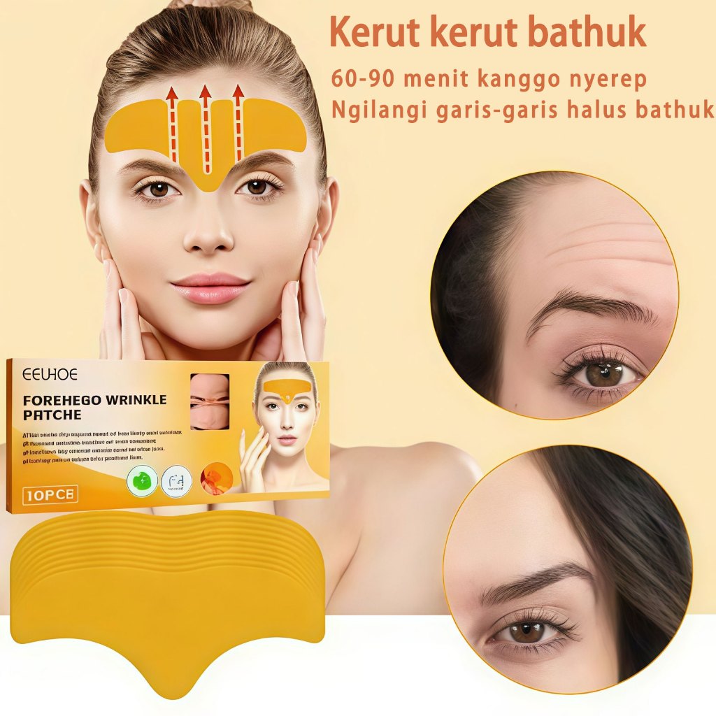 EELHOE 【100% ORI】 Tambalan Kerut Dahi 10 Potongan Tambalan Penghalus Kerut Dahi Ngangkat Tambalan Wa