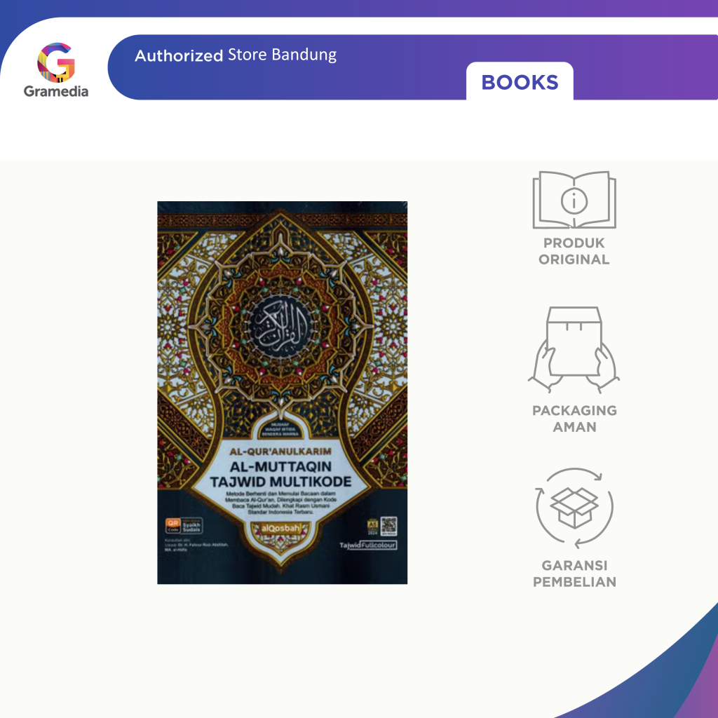 Gramedia Bandung - AL-QURAN QOSBAH AL-MUTTAQIN TAJWID MULTIKODE A5