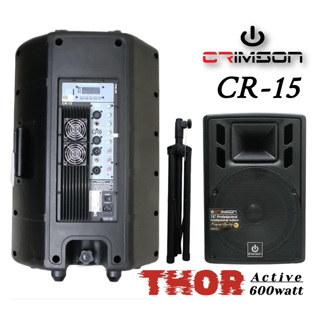 speaker aktif Crimson 15” THOR aktif/usb free stand speaker