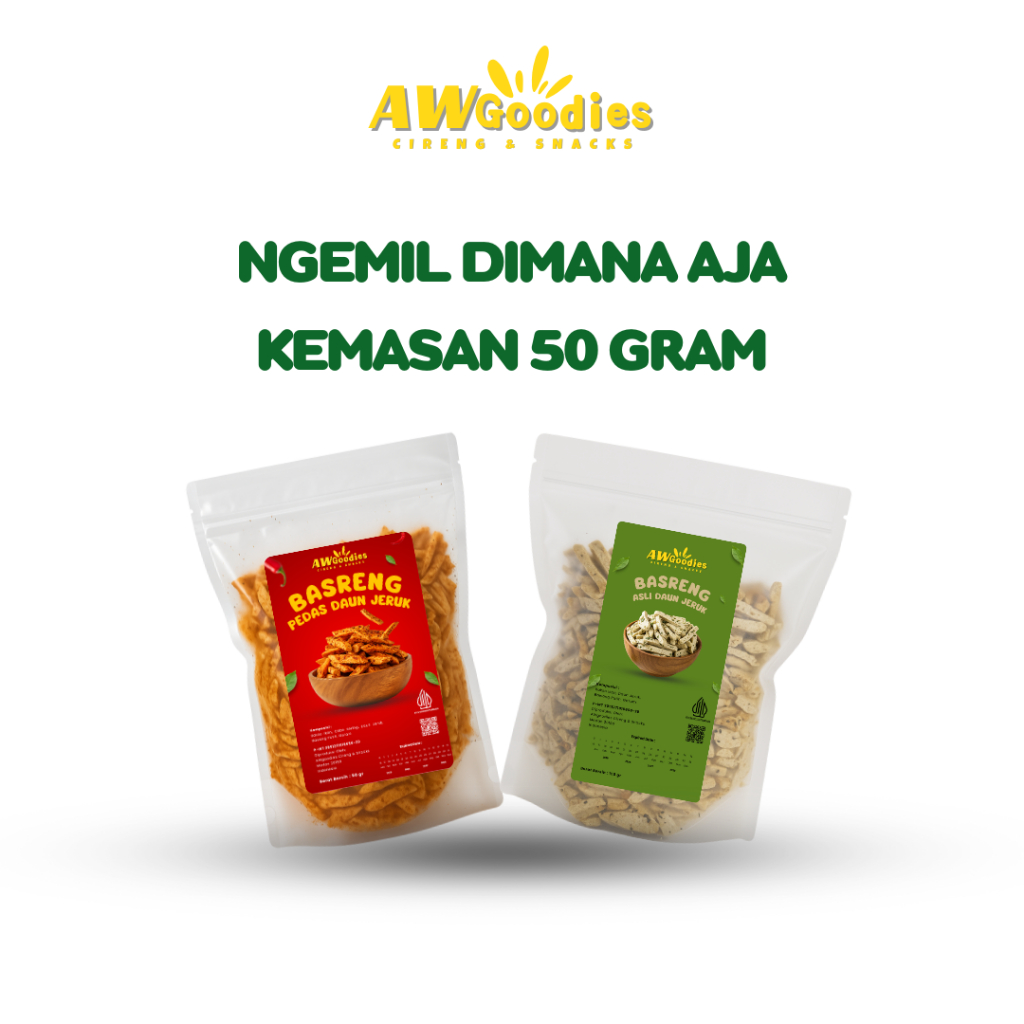

Awgoodies - Basreng Daun Jeruk 50Gram Halal Gurih Cemilan Enak