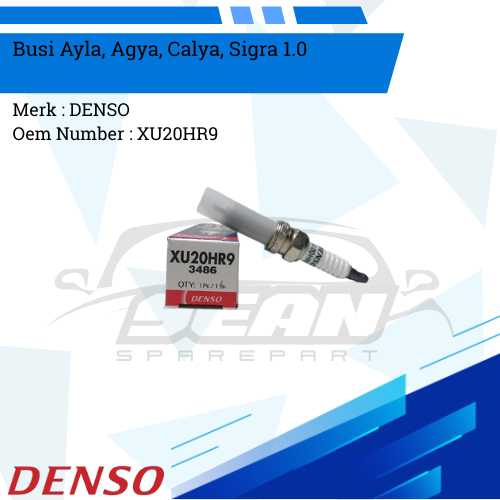 Busi Mobil Daihatsu Ayla, Agya, Calya, Sigra 1.0 Denso XU20HR9 Original Denso