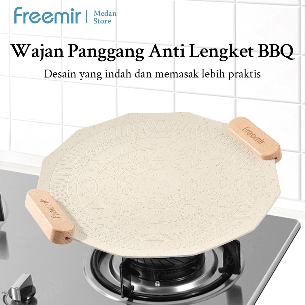 freemir Grill Pan Wajan Panggang 30cm Granit Multifungsi Anti Lengket