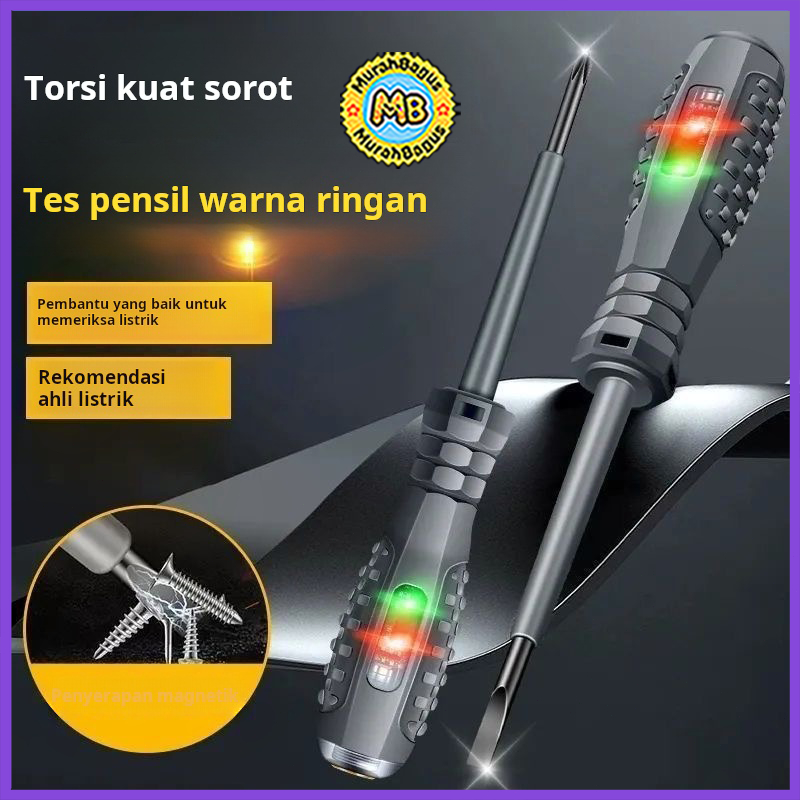 Pena listrik serbaguna Baolian, obeng fotolistrik warna, pena listrik multifungsi, kawat putus, indu