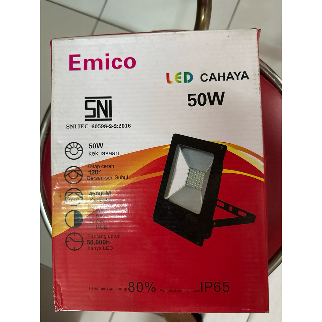 Lampu kap sorot LED 50 watt EMICO Putih