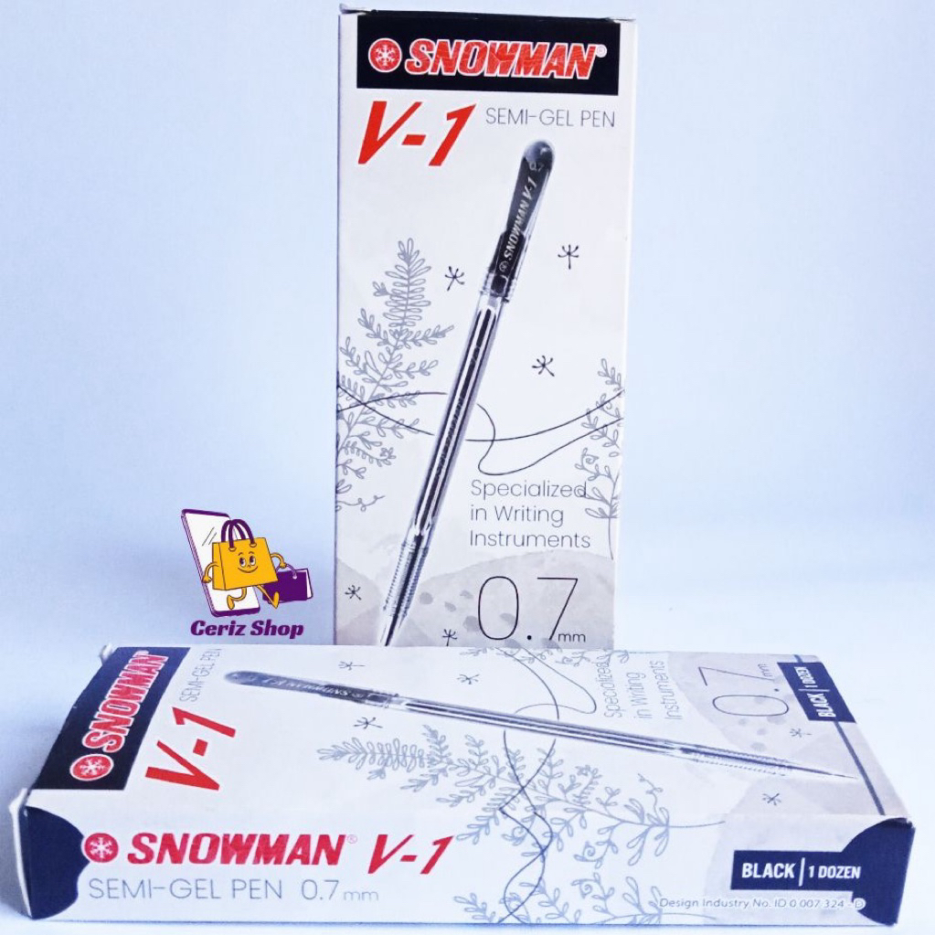 

TERBARU 1 PACK (12pcs) Bolpoint Snowman V-1 original