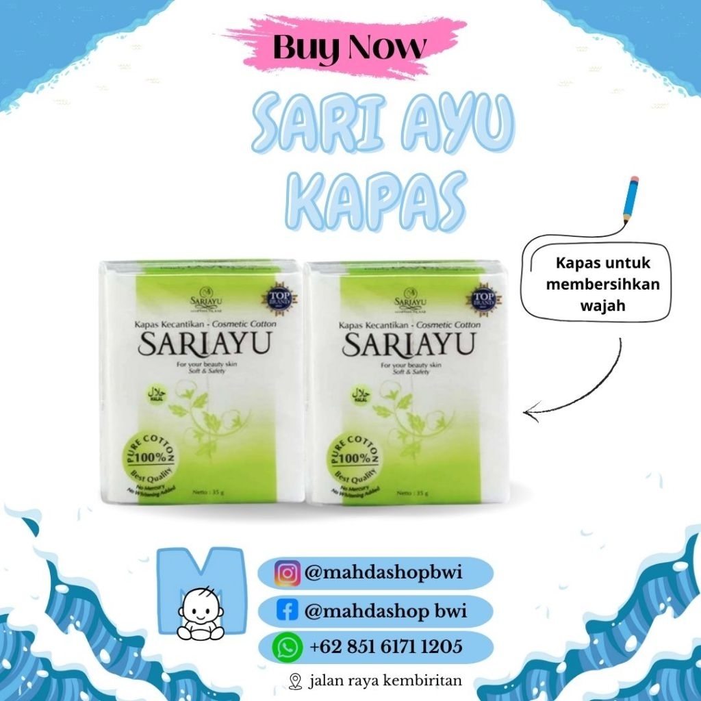 SariAyu Kapas / Kapas sariayu / kapas wajah / pembersih wajah kapas