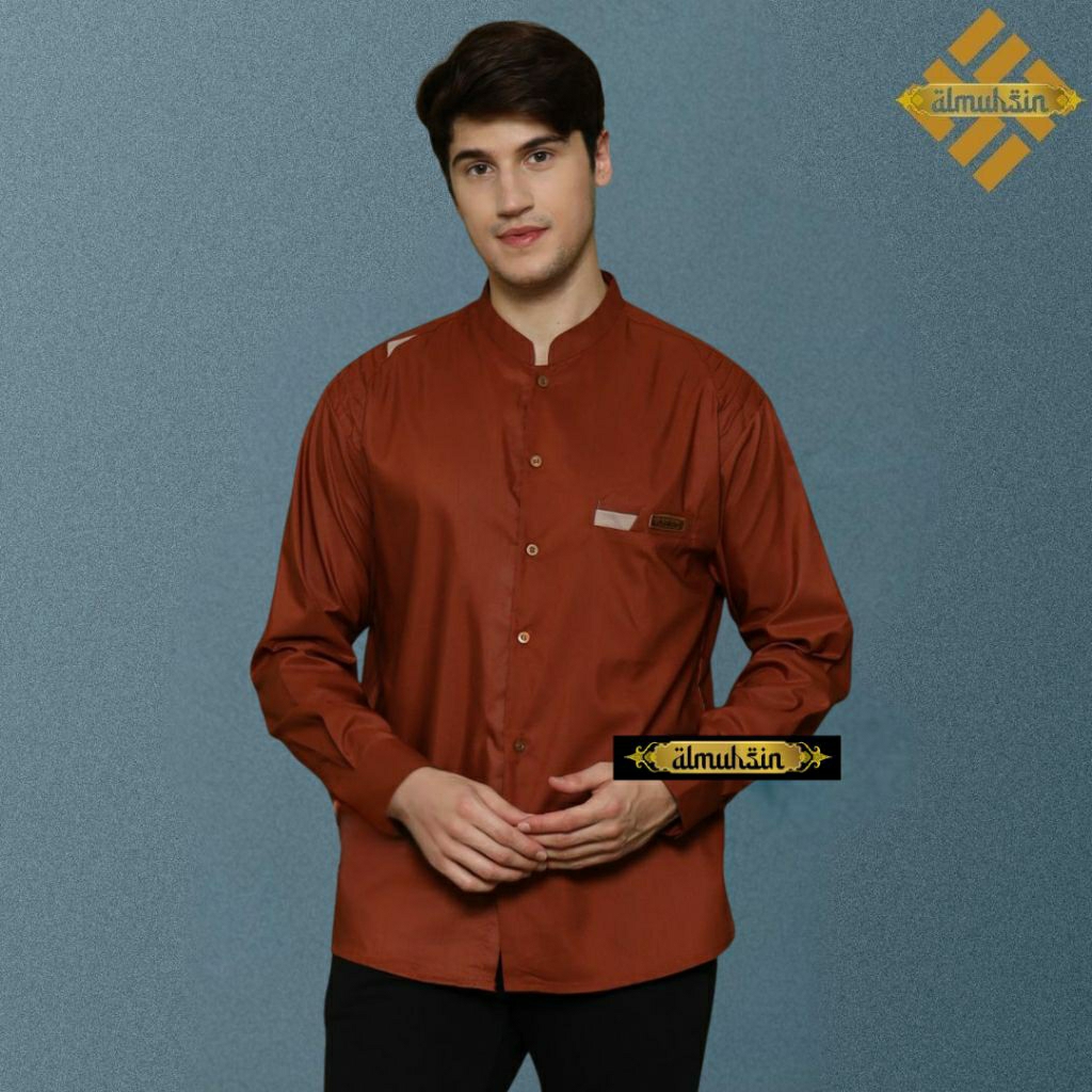 Baju Koko Pria Lengan Panjang Exclusive | Baju Koko Putih Ibrahim Lengan Panjang