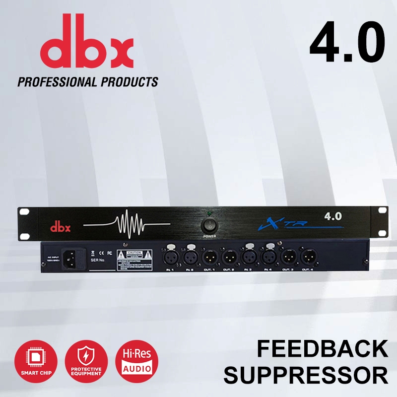 DBX XTR 4.0 Professional Digital Feedback Suppressor, Microphone Auto Anti-Squeal, 4-channel Input/O