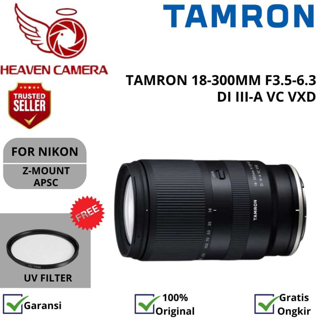 Tamron 18-300mm f3.5-6.3 for Nikon Z APSC Di III-A VC VXD Lens Tamron 18-300 mm f/3.5-6.3