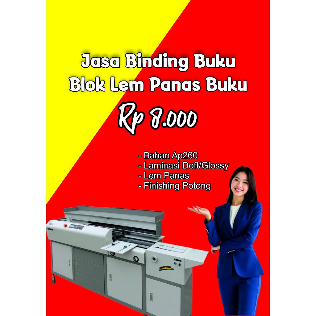 Jasa Lem Binding Buku/Lem Panas buat Buku