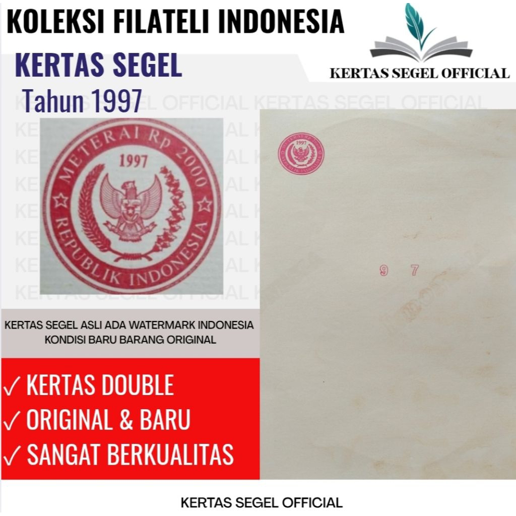 KERTAS SEGEL TAHUN 1997 ORIGINAL