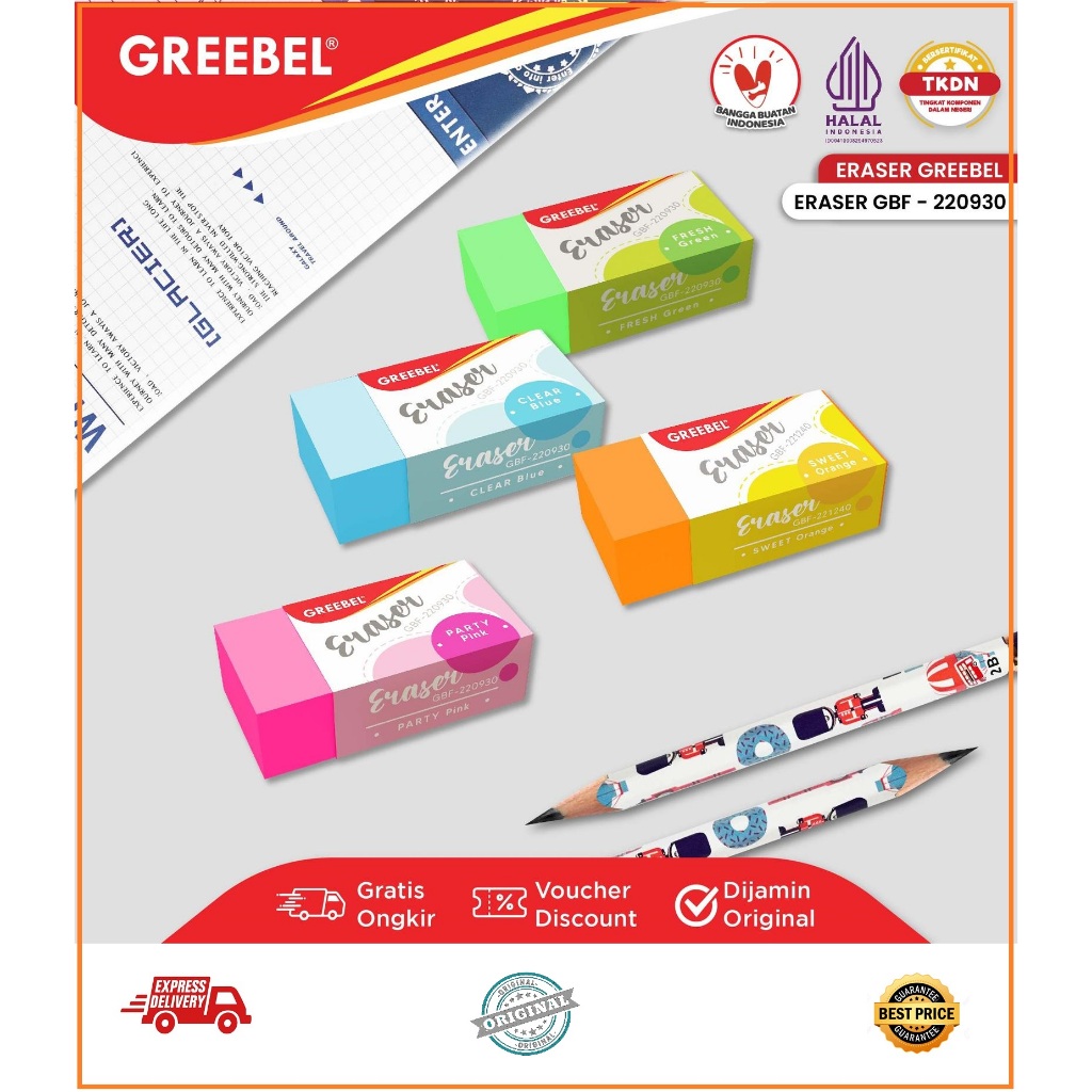 

GREEBEL ERASER GBF 220930 (1 PCS)/PENGHAPUS/HAPUSAN/SETIP