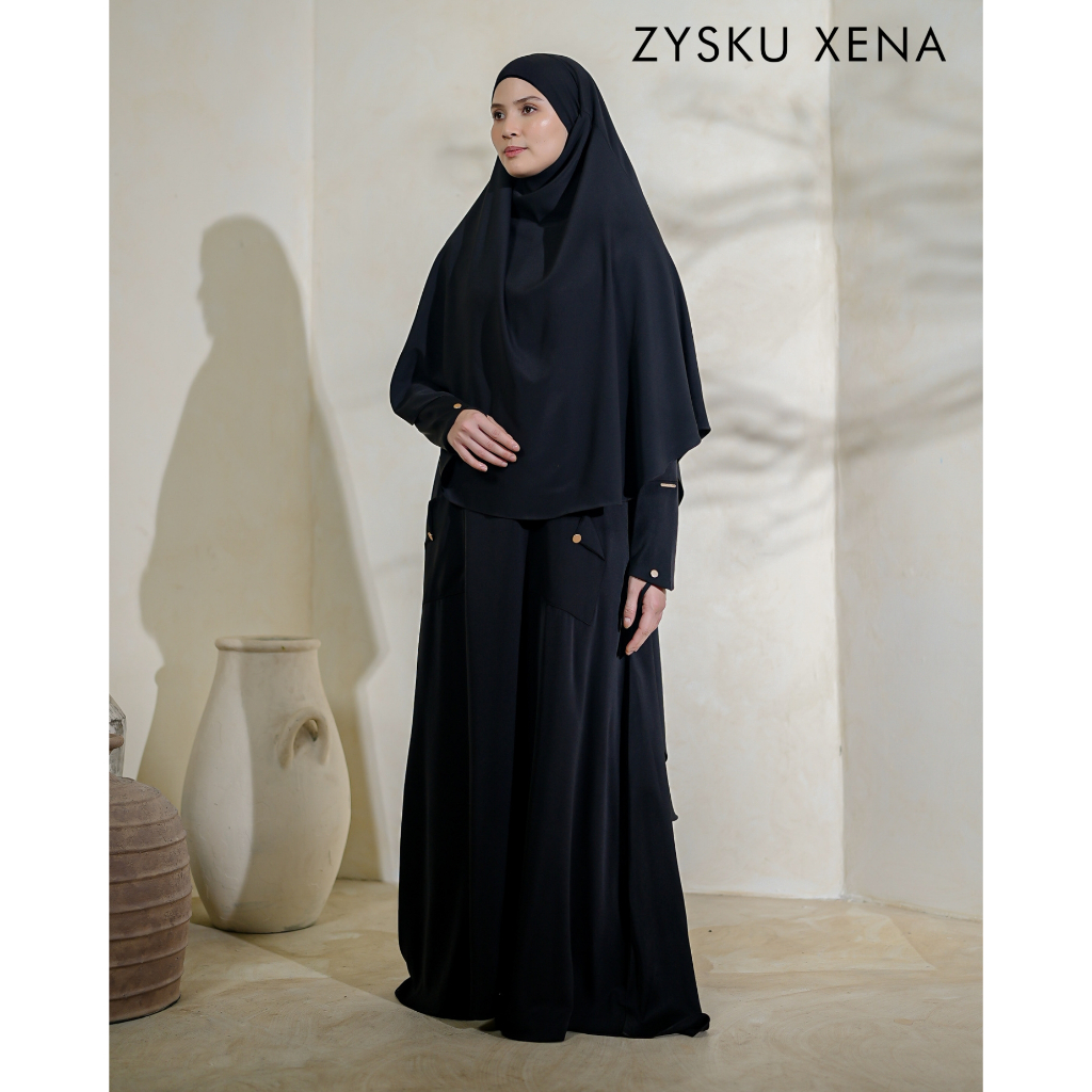 Zysku Xena | Suwayya Abaya Set - 7 Warna | Gamis Set Khimar Haji Umroh