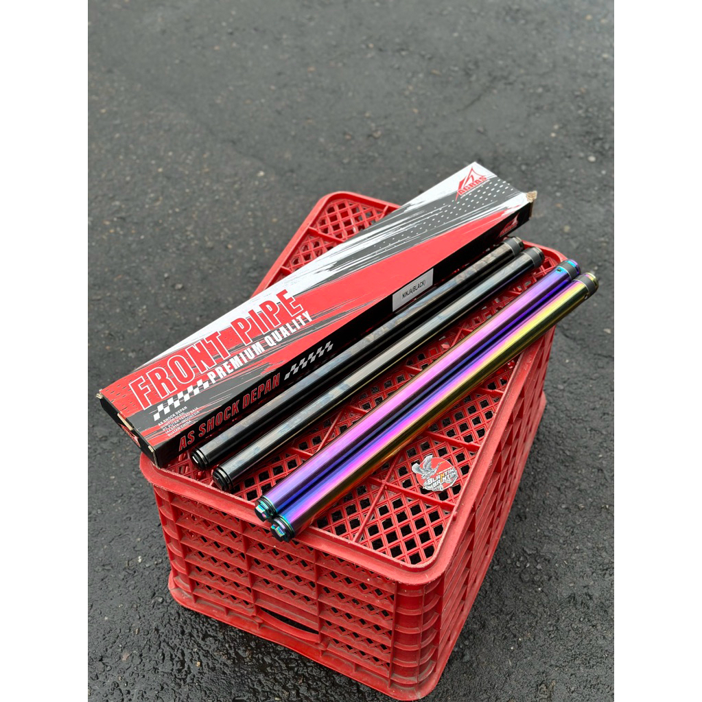 As Shock Depan Gold Blue titanium rainbow 33mm Ninja R SS M Ninja 150 as skok ninja biru aitech pril