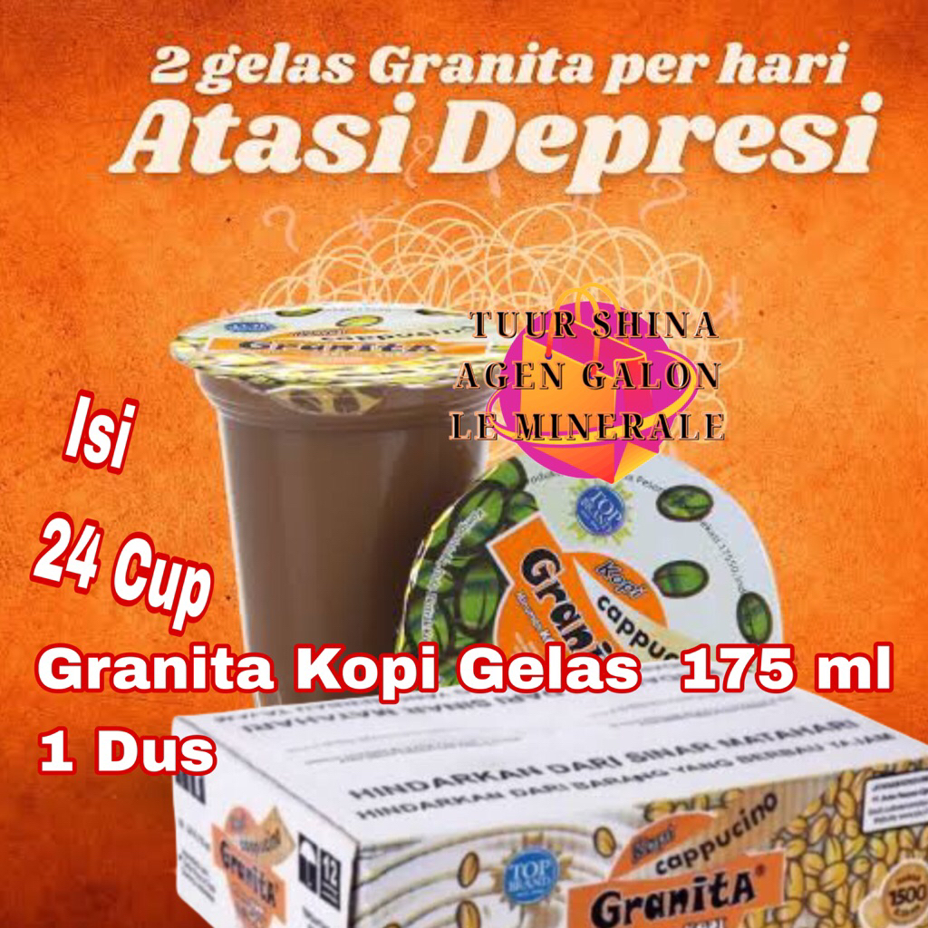 

Granita Cappuccino Kopi Gelas 175 ml 1 Dus Isi 24 Cup
