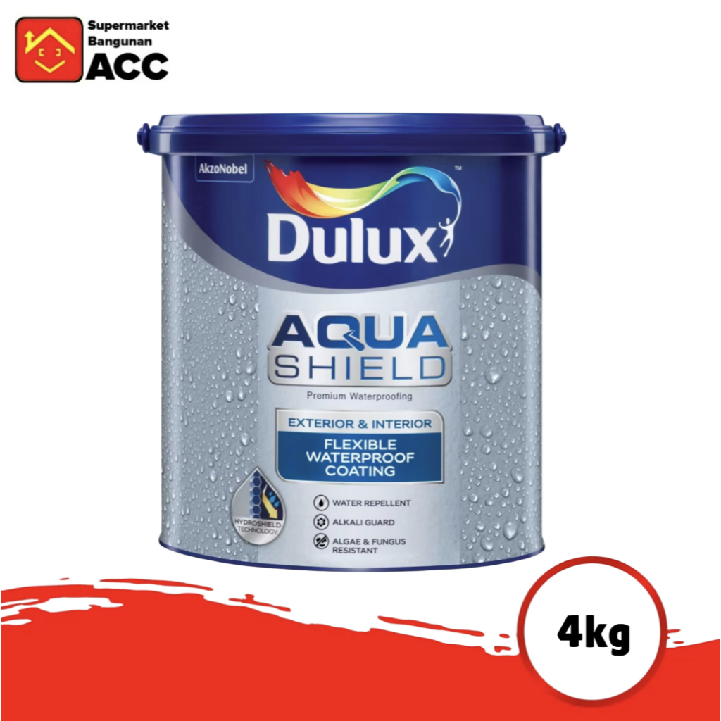 Cat Tembok Anti Air Waterproof - Cat Waterproof - Cat Anti Bocor - Dulux AquaShield Cat Waterproofin