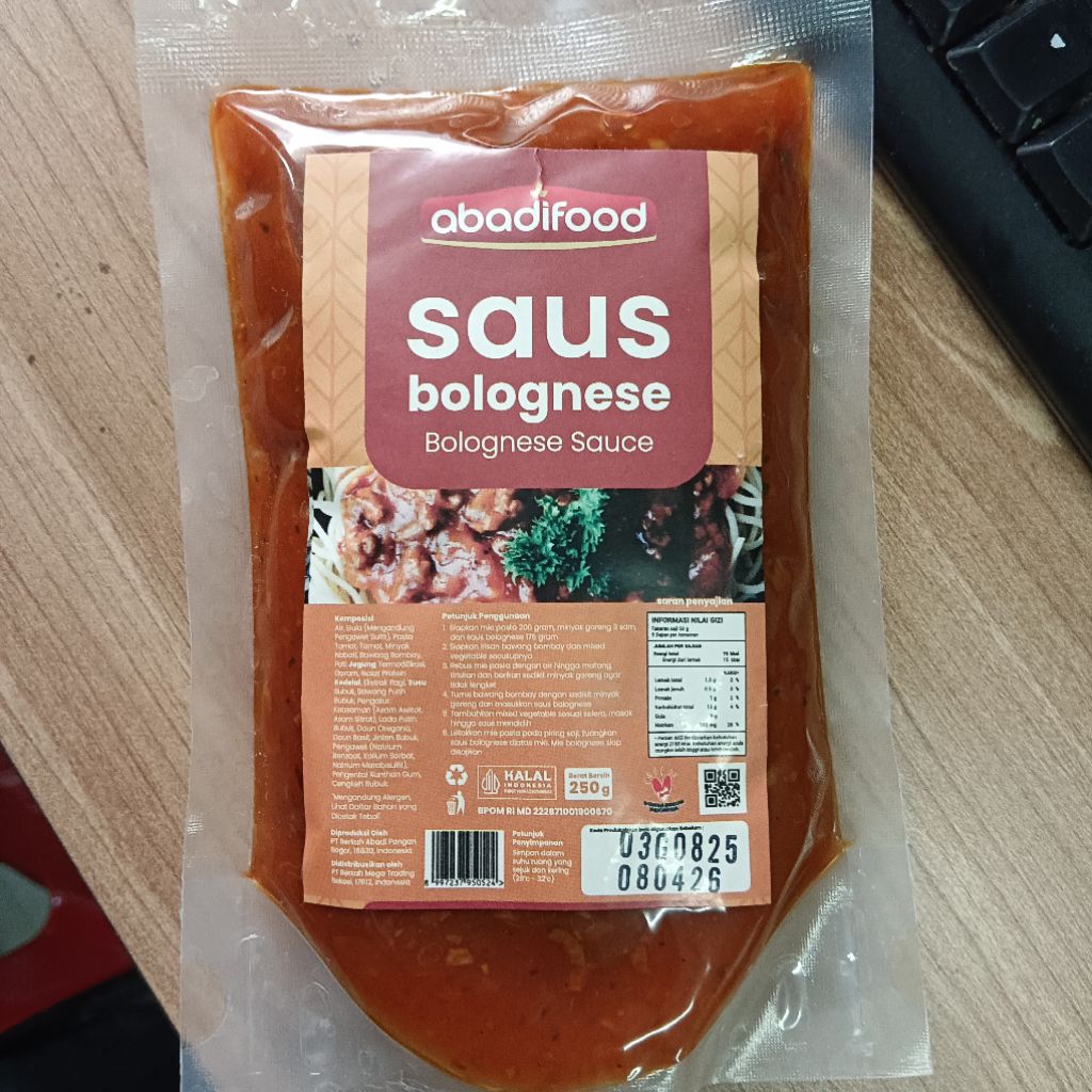 

Saus bolognese 250gr