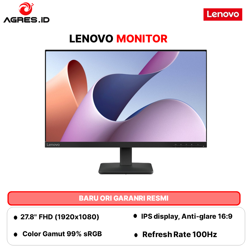 LENOVO MONITOR 24 INCH L24-4E IPS FHD 1080P 4MS 100HZ  - 68C2KAC1WW