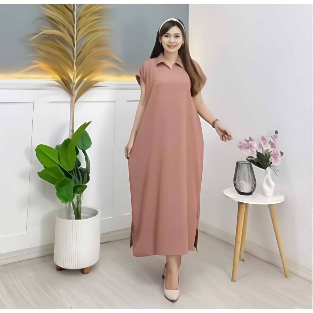 Daster Dress Crinkle Polos Model Terbaru Gratis Ongkir