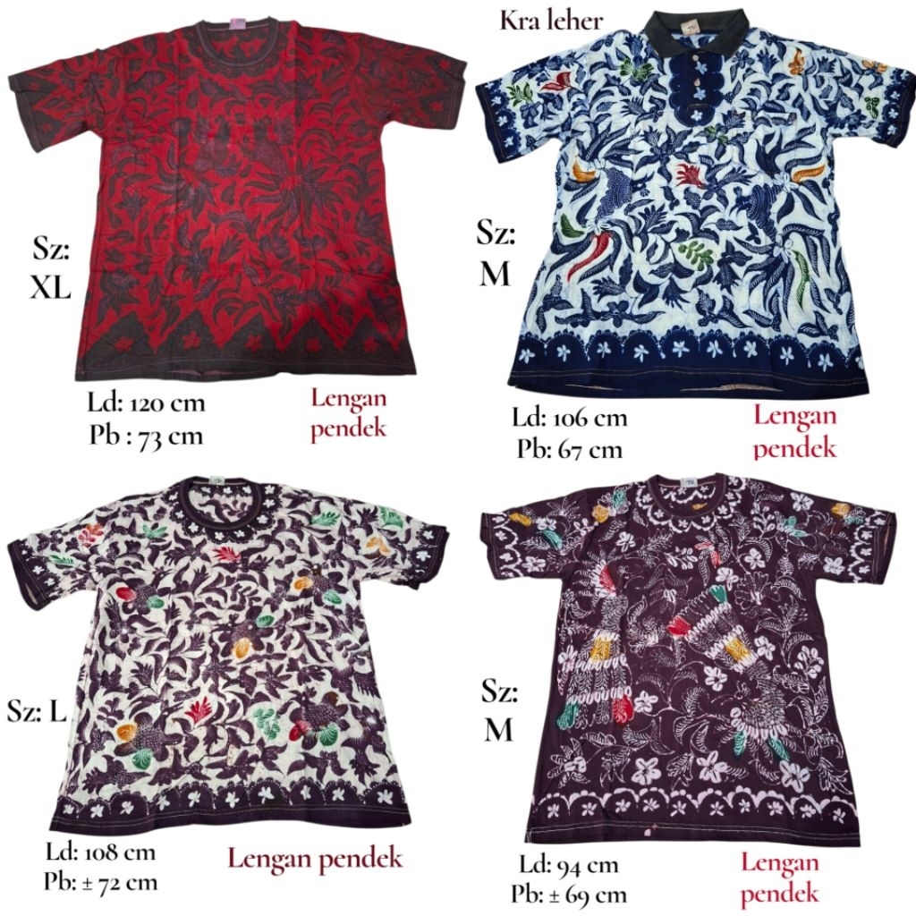 T SHIRT/KAOS BATIK TULIS MADURA ORI TANJUNG BUMI BANGKALAN SIZE  S M L XL KAOS BATIK TEBIRUEN ASLI O
