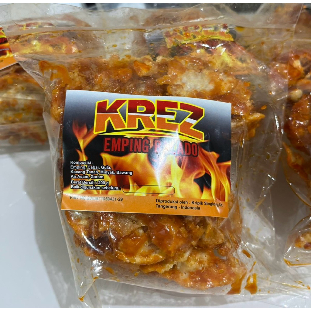 

Emping Rasa Balado Balado Krez Snack Ringan