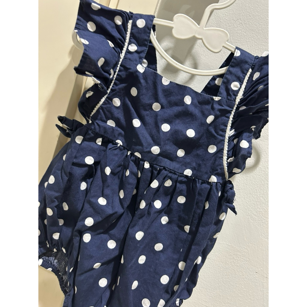 PRELOVED Jumper Baju Kodok Anak Perempuan | Baju Kodok Polkadot Bayi