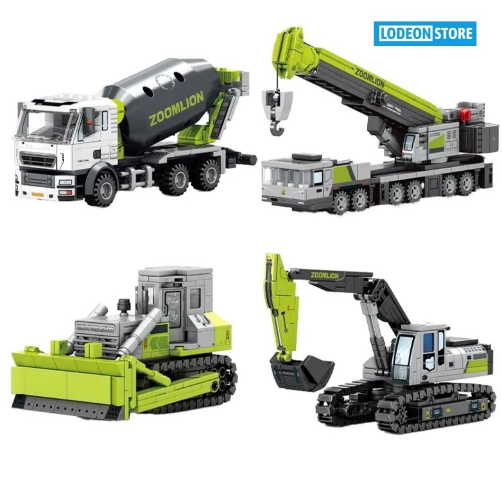 Sembo Block Kendaraan Konstruksi Zoomlion 705100 - 705103 - Mainan Koleksi - Mainan Anak - Mainan Ba