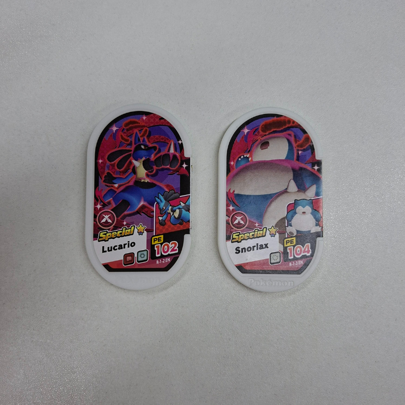 LUCARIO AND SNORLAX POKEMON MEZASTAR SPEACIAL TAG LUCARIO SNORLAX