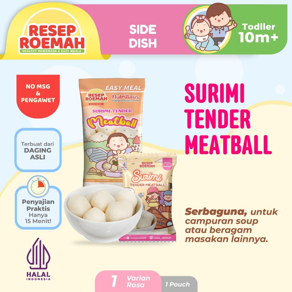 Resep Roemah Surimi Fish Tender Meatball / Bakso Ikan Surimi / Toddler