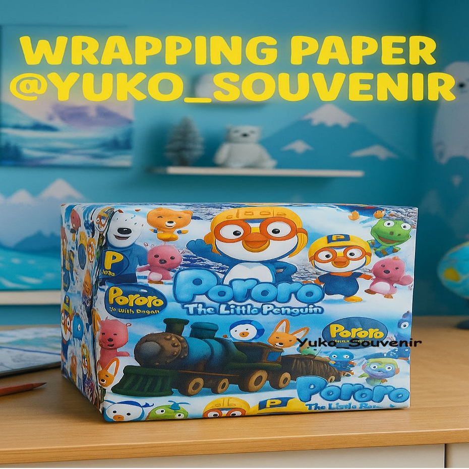 

Kertas Kado Pororo Glossy Tebal Mengkilat Kertas Kado Anak Karakter Pororo