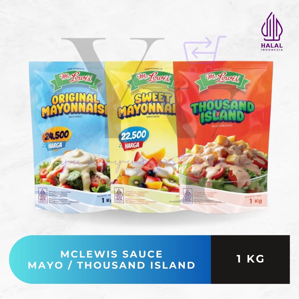 

McLewis Saus Mayo / Original / Sweet Mayonnaise / Thousand Island 1 kg