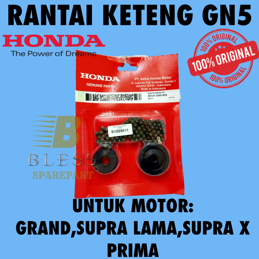 RANTAI KETENG GN5 SATU SET GN5 ASLI ORIGINAL HONDA - GRAND- SUPRA LAMA- SUPRA X- PRIMA