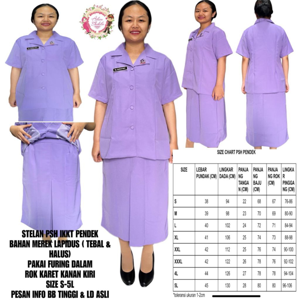 ADIVA - STELAN PSH IKKT PENDEK BAHAN LAPIDUS