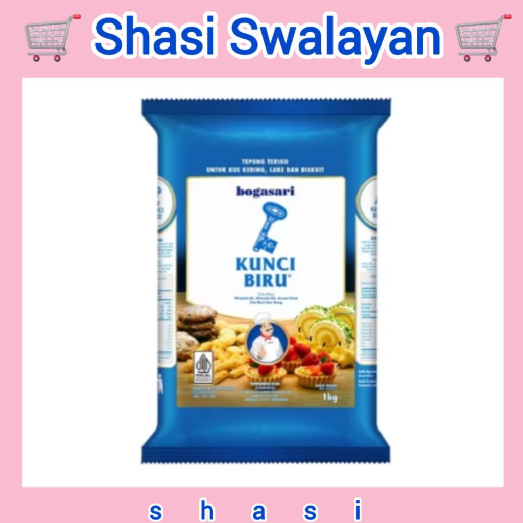 

Bogasari Kunci Biru 1 Kg - Tepung Terigu Protein Rendah