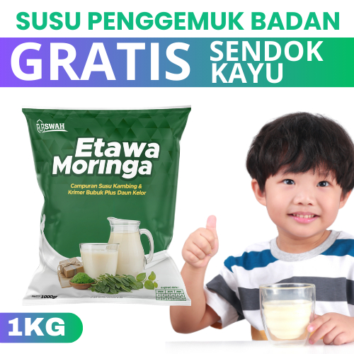 

Etawa Moringa - Susu Penggemuk Badan 1KG Anak Usia 2–10 Tahun – Naik Gemuk Sehat Alami