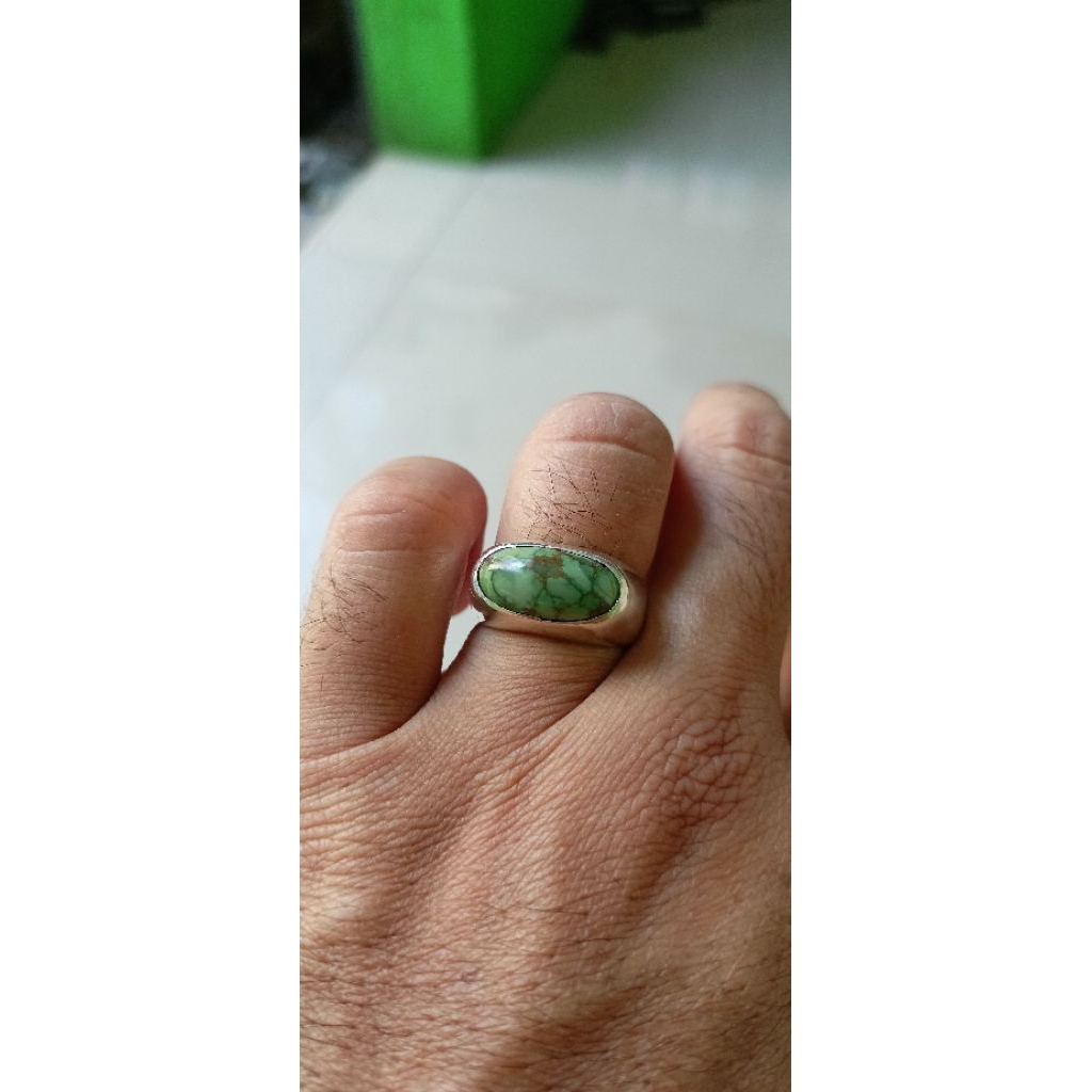 Pirus Persia Hijau Pupus Ring Perak