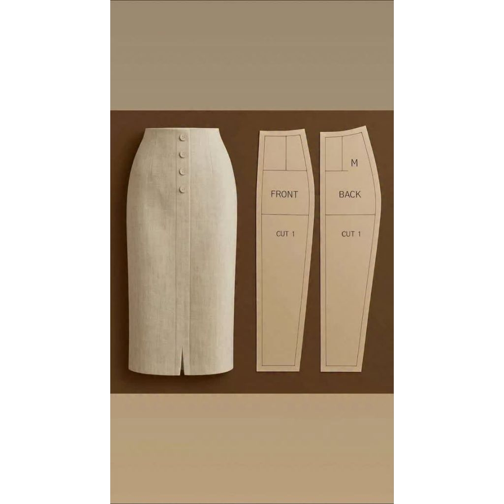 pola rok span high waist