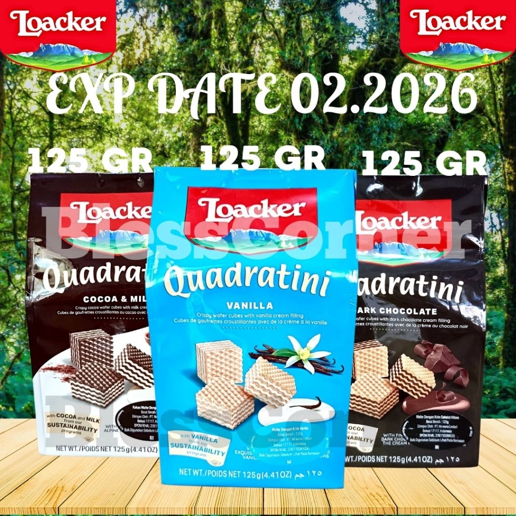 Pretty_Ballerinas Loacker Wafer Quadratini Chocolate Napolitaner Hazelnut Vanilla Matcha Cheese