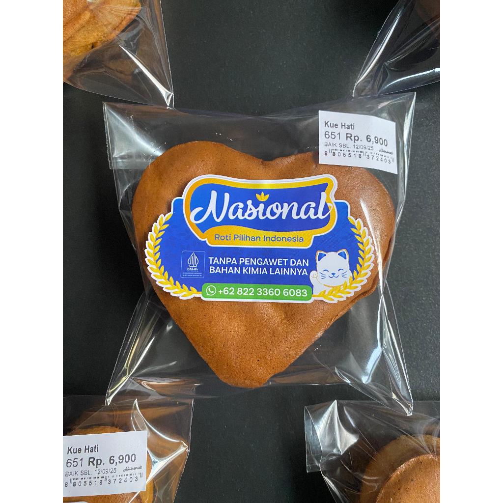 

NASIONAL Kue Hati Jepang (Halal Tanpa Pengawet)(Butter Susu)(Premium Sehat)(Empuk Lembut)
