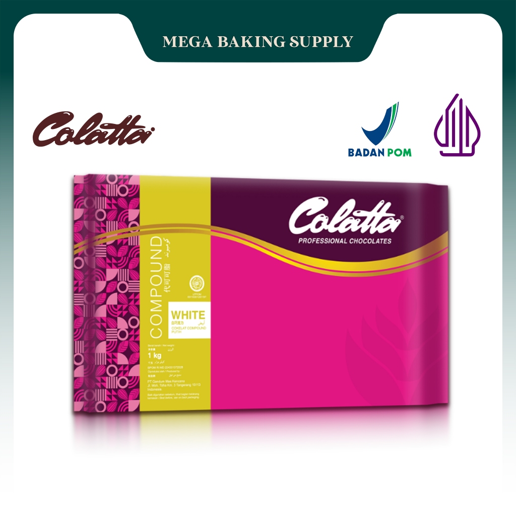 

Colatta Compound Chocolate White - Coklat Putih Batang 1Kg | Mega Baking Supply