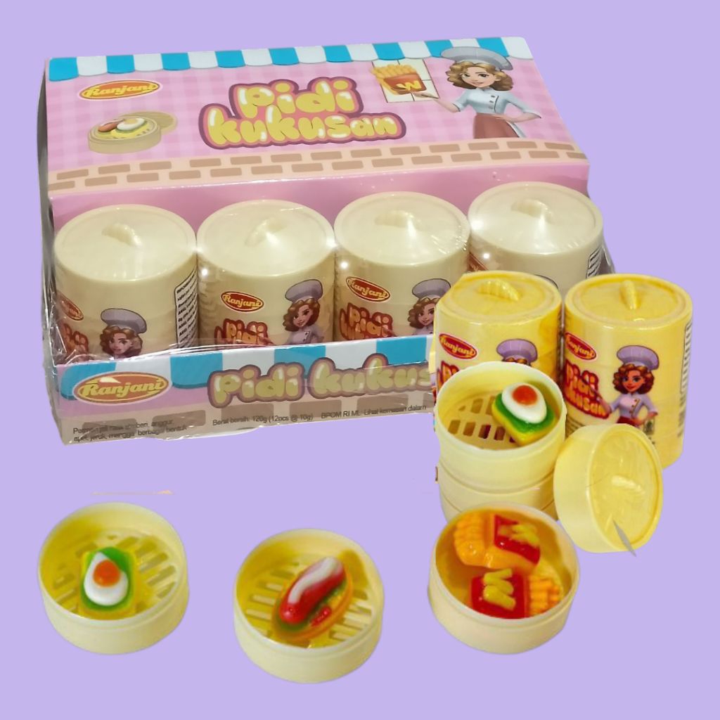 

Ranjani PIDI KUKUSAN Permen Lunak Bentuk Kukusan 10gr (12 pcs/box)