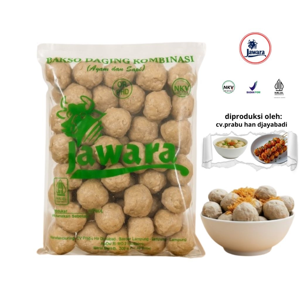 

Bakso Urat Daging Sapi asli Halal Bpom Jawara UR.PHD ISI 50 Butir