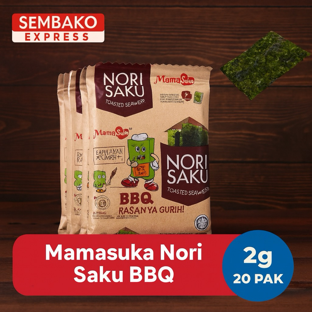 

Mamasuka Rumput Laut Panggang Nori Saku Rasa Barbeque 2g Isi 20 – Sembako Express
