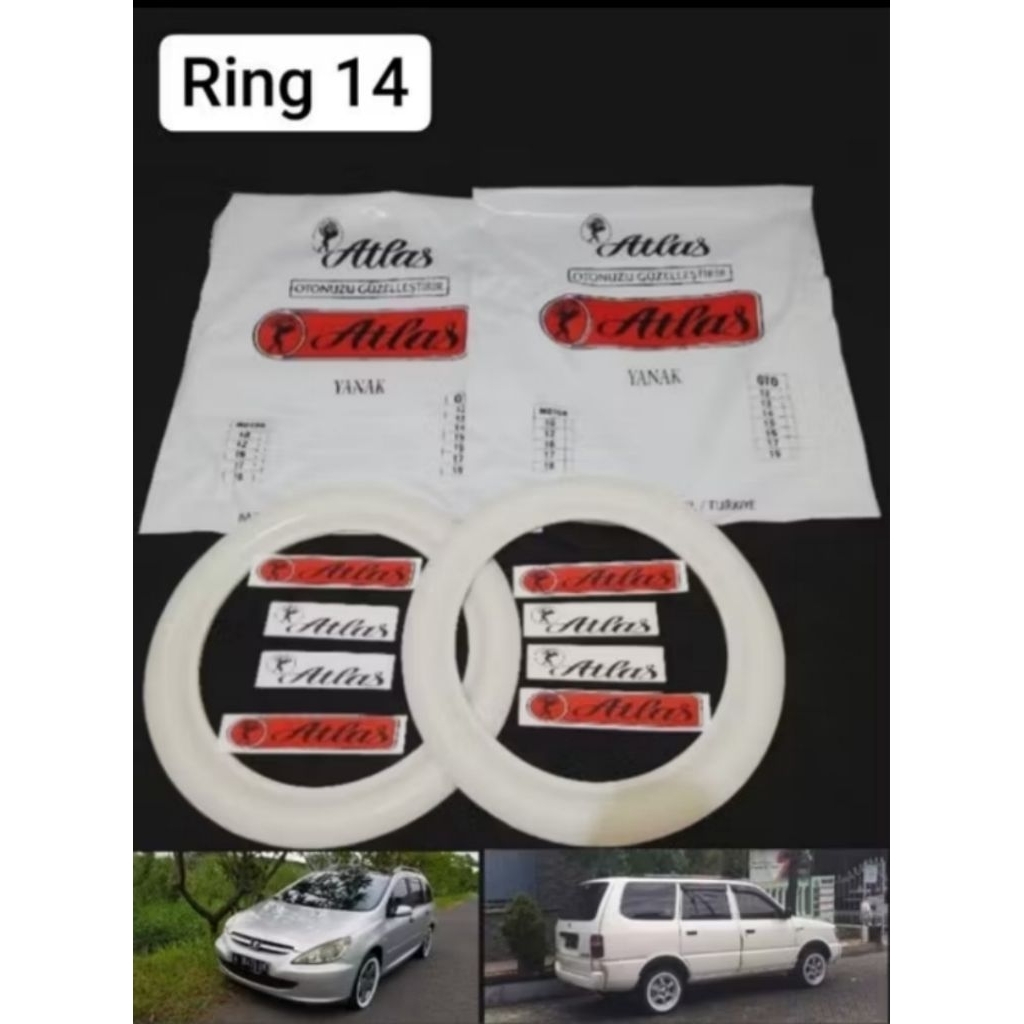 LIS BAN WHITEWALL ATLAS ORIGINAL IMPORT RING 14 ( MOBIL )