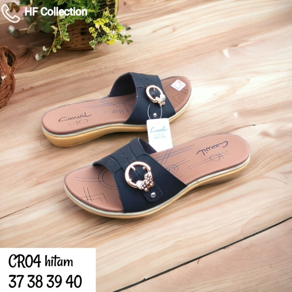 sandal selop wanita carvil bahan sintetis
