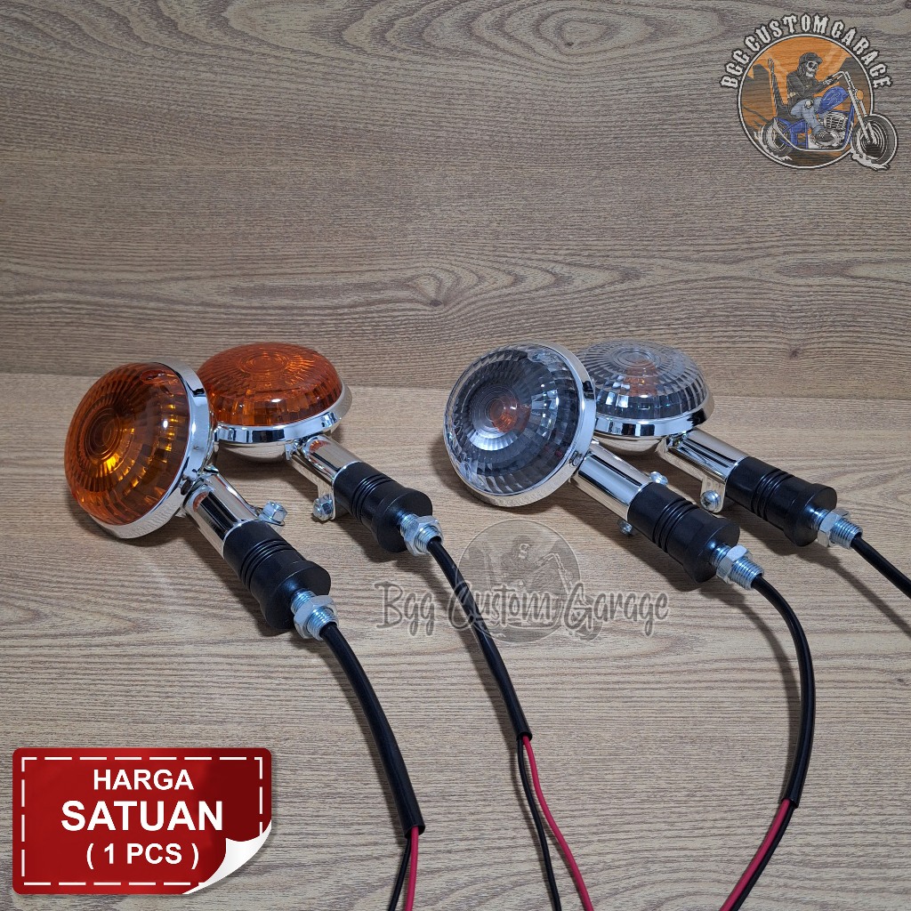 Hot Product Lampu Sein Klasik Sr400 Bulat Universal . Lampu Sen Bulat Motor Custom British . Tracker