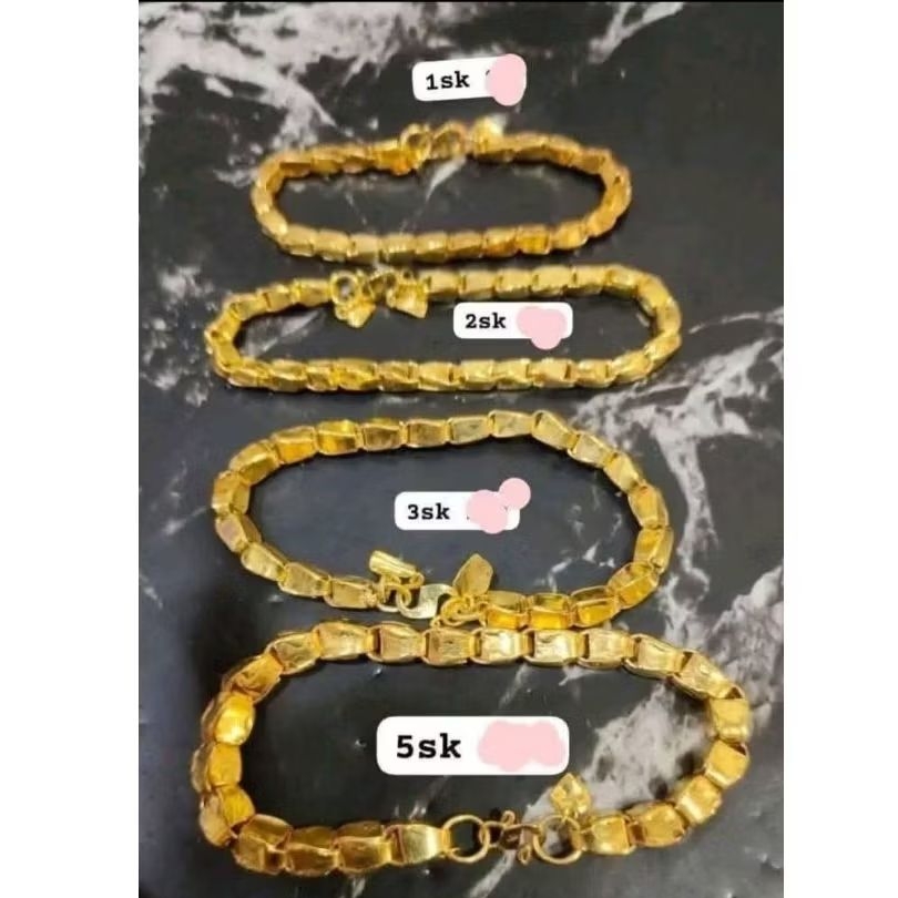 Gelang padi lapis mas 24 UK 1sk 2sk 3sk 5sk