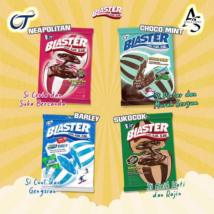 

Permen Blaster Isi Coklat 96gr | 1 sak isi 40 pcs