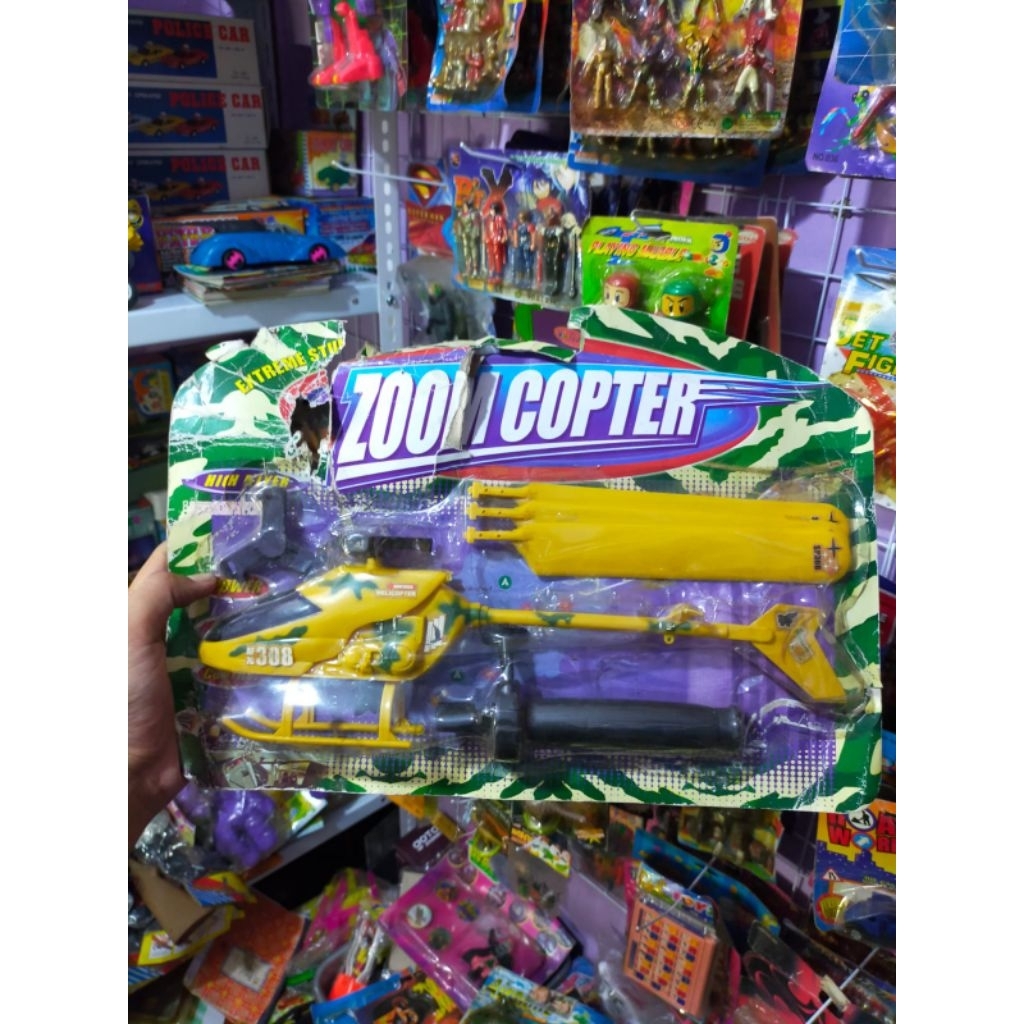 mainan helikopter terbang jadul