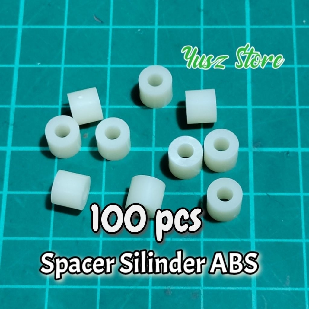 100pcs Spacer Silinder M3 x 6  plastik abs nylon tiang penyangga PCB